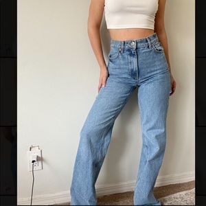 Zara high waist wide leg jeans